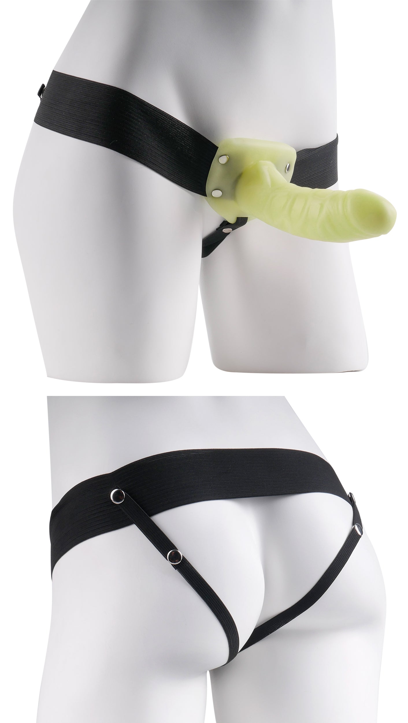 Fetish Fantasy Series for Him or Her Hollow Strap-on - Glow in the Dark