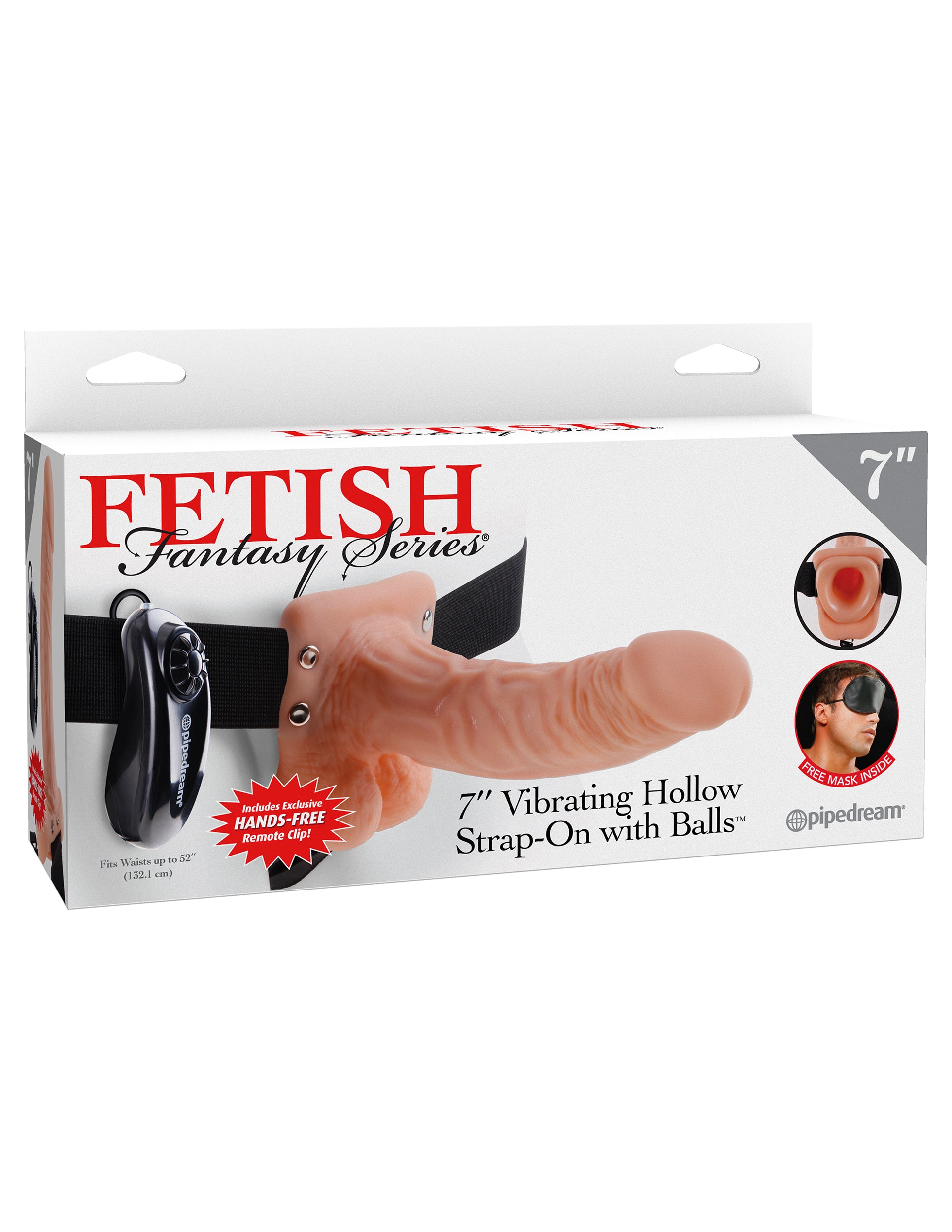 Fetish Fantasy Series 7-Inch Vibrating Hollow Strap-on With Balls - Flesh PD3376-21