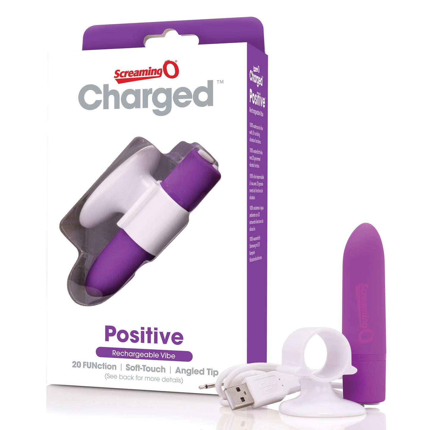 Charged Positive Rechargeable Vibe - Grape APV-GP-101E