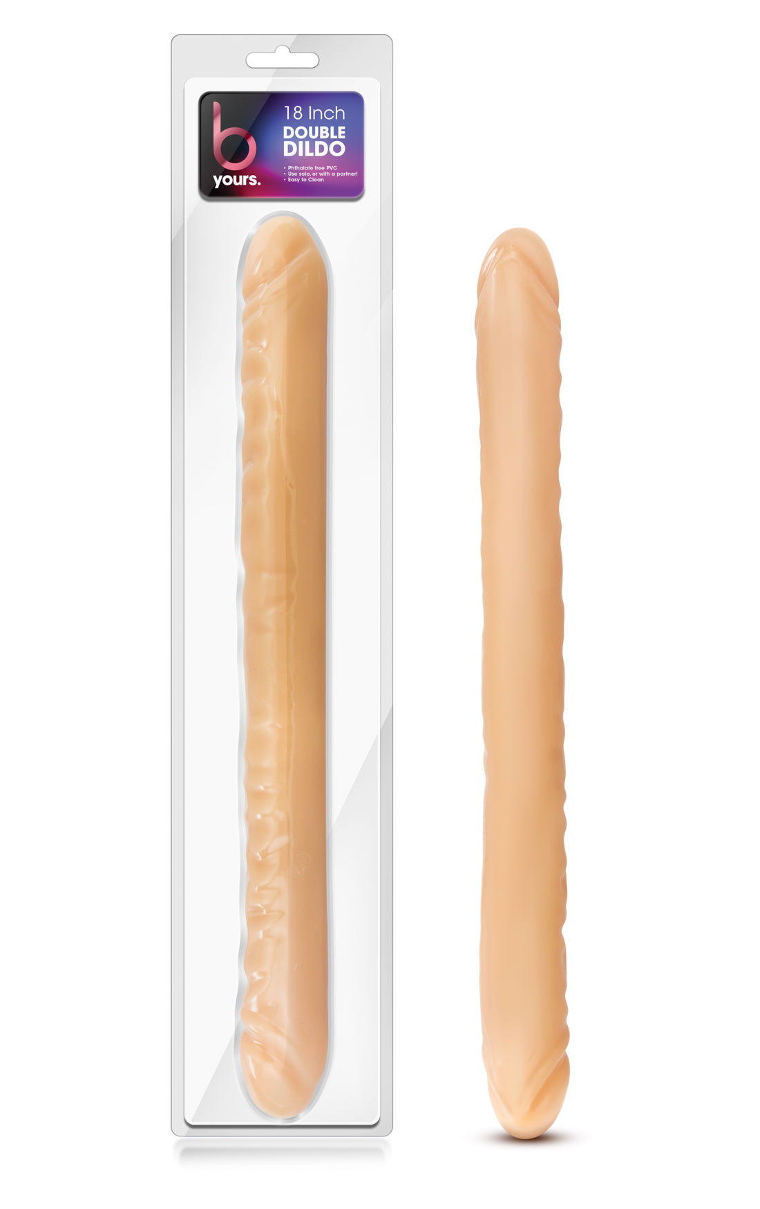 B Yours 18" Double Dildo - Beige