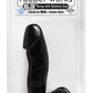 Basix Rubber Works - 6.5 Inch Dong With Suction Cup - Black
