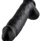 King Cock 12 Inch Cock With Balls - Black