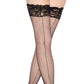 Fishnet Thigh High - One Size - Black