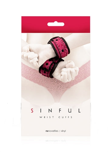 Sinful Wrist Cuffs - Pink NSN1223-14