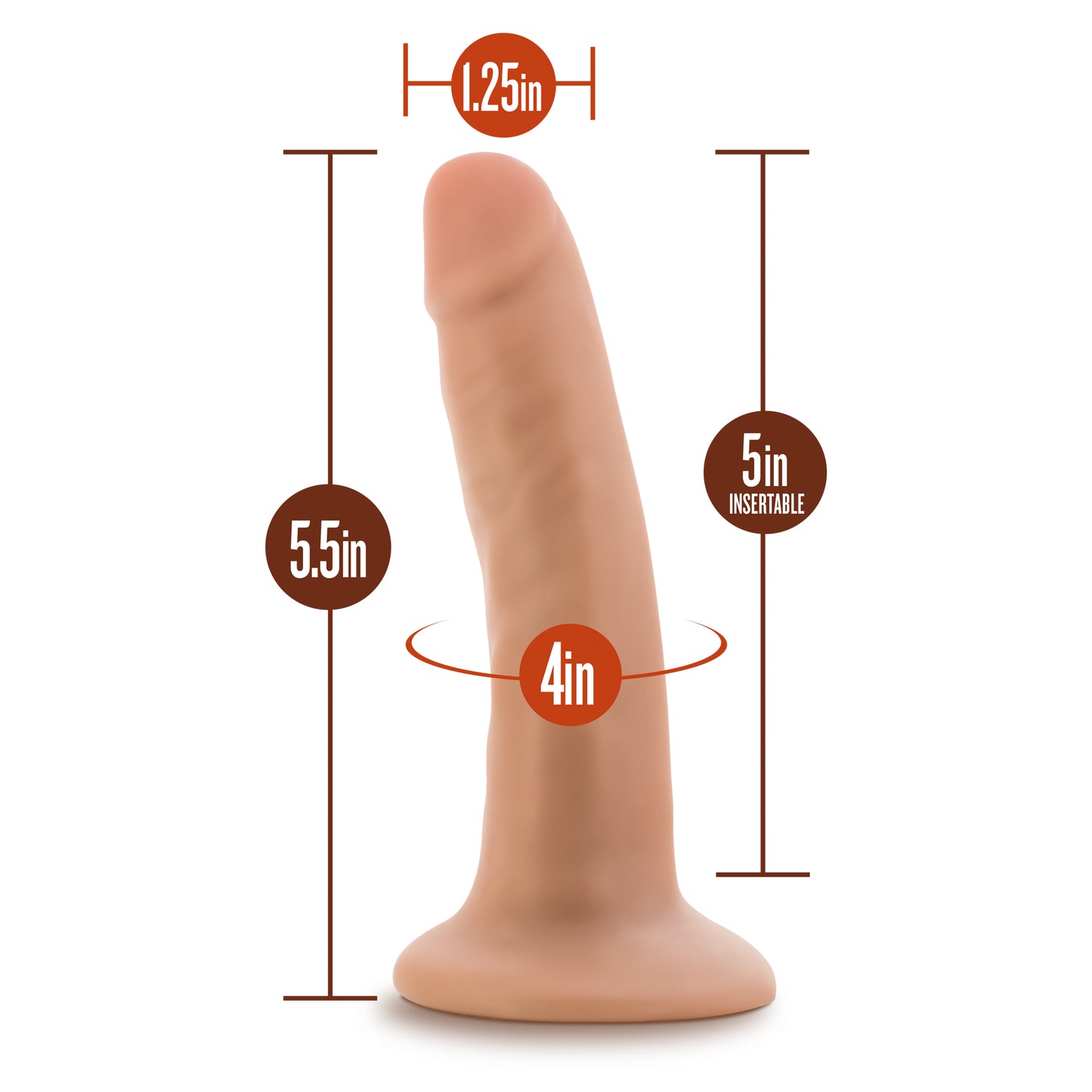 Dr. Skin - 5.5 Inch Cock With Suction Cup - Vanilla BL-14503