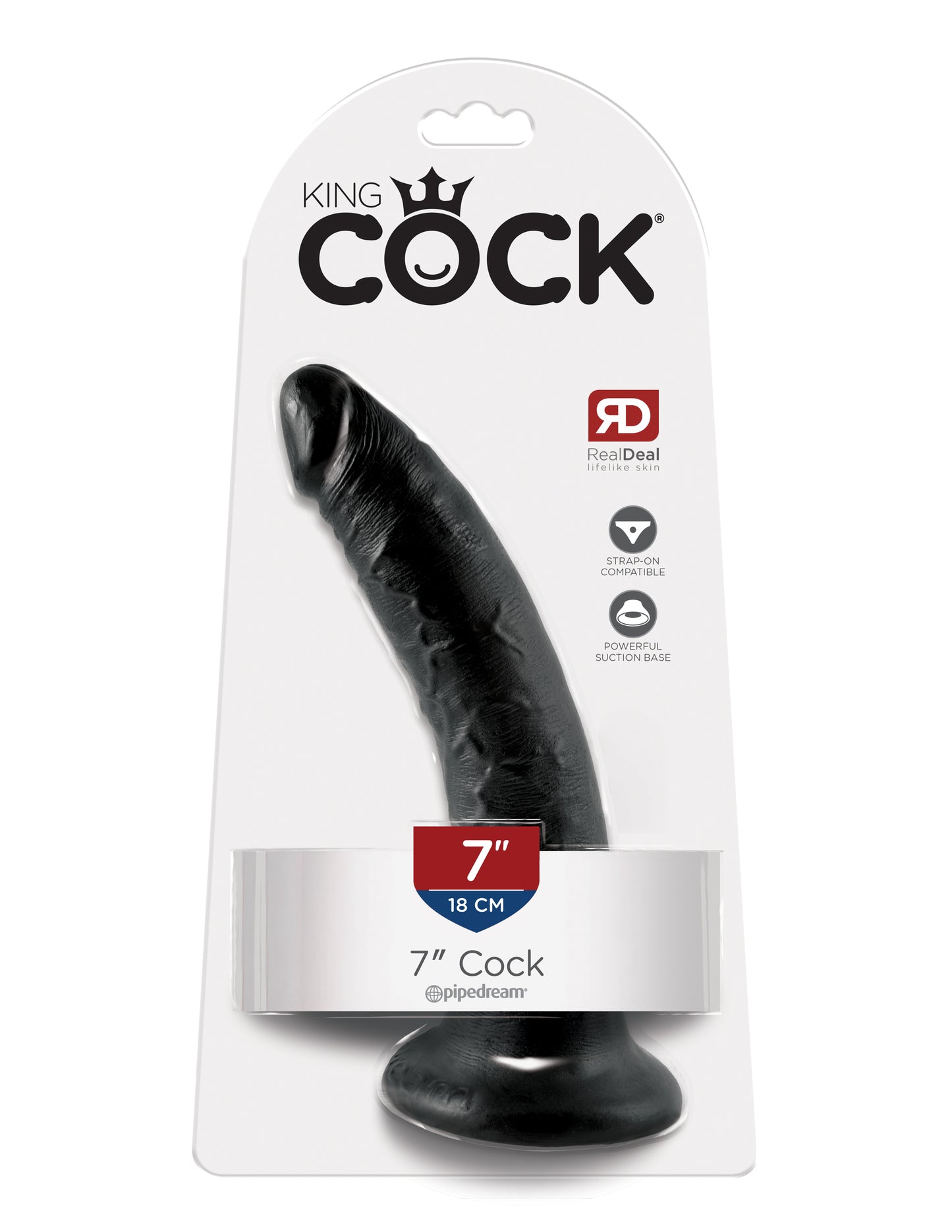 King Cock 7-Inch Cock - Black PD5502-23