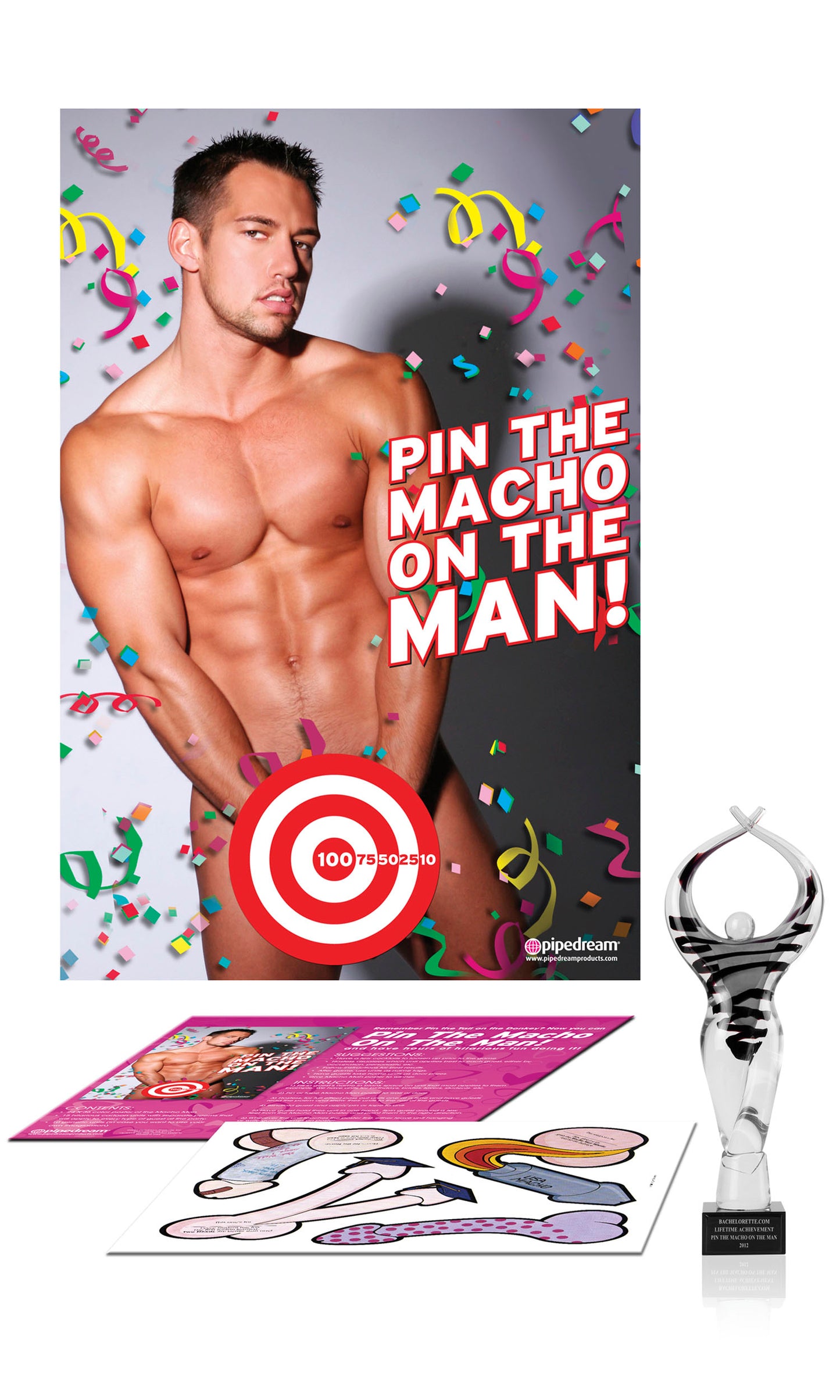 Bachelorette Party Favors Pin the Macho on the Man PD8204-00