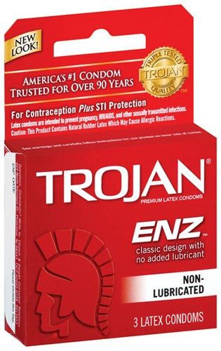 Trojan Enz Non-Lubricated Condoms - 3 Pack TJ92050