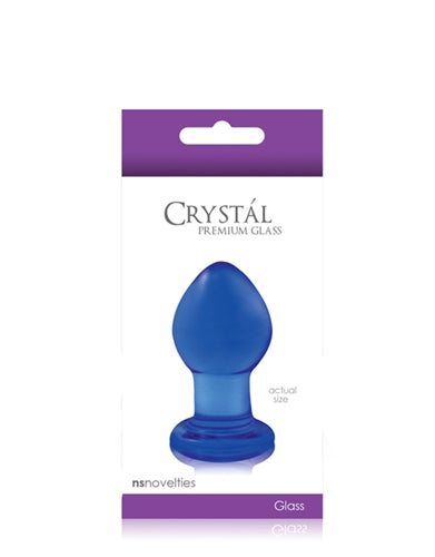 Crystal Premium Glass Plug - Small - Clear Blue NSN0701-17