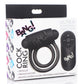 Bang - Silicone Cock Ring and Bullet With Remote  Control - Black