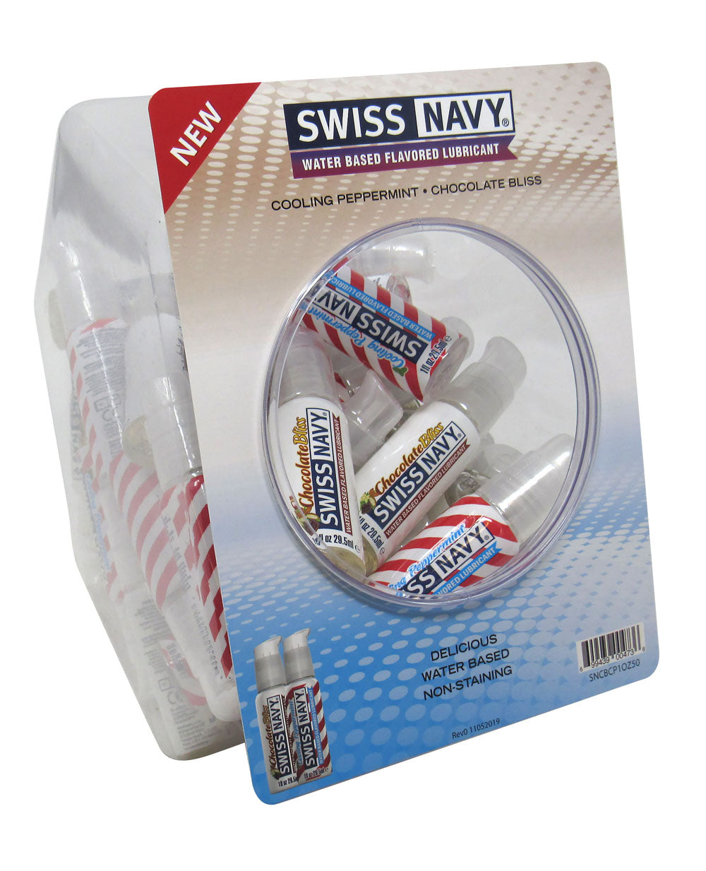 Swiss Navy Chocolate and Pepermint 1oz 50pc Fishbowl MD-SNCBCP1O50