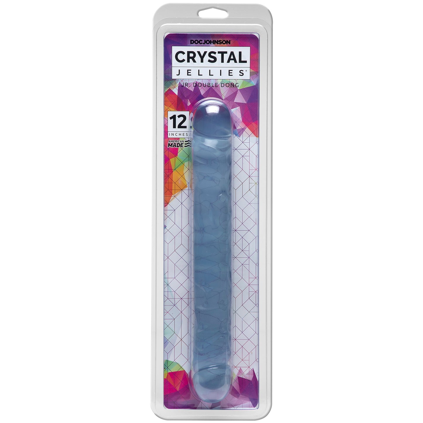 Crystal Jellies Jr Double Dong 12 Inch - Clear DJ0287-02