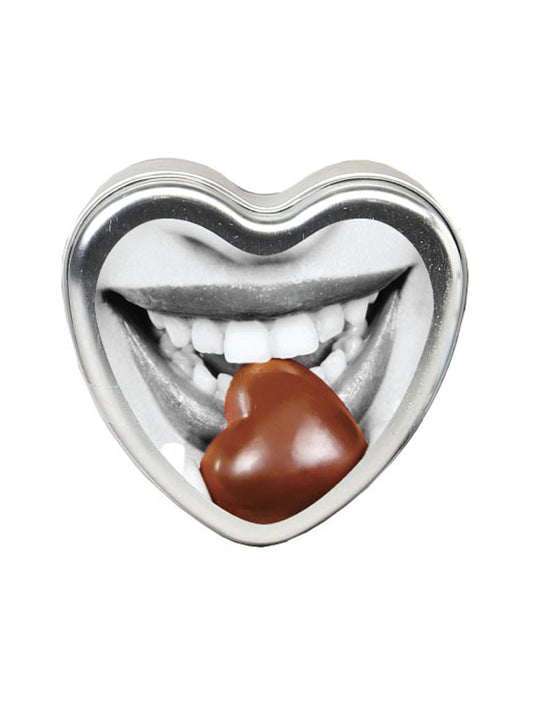 Edible Heart Cande - Chocolate - 4 Oz. EB-HSCK005