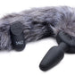 Grey Fox Tail Vibrating Anal Plug