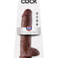 King Cock 11 Inch Cock With Balls - Brown PD5510-29