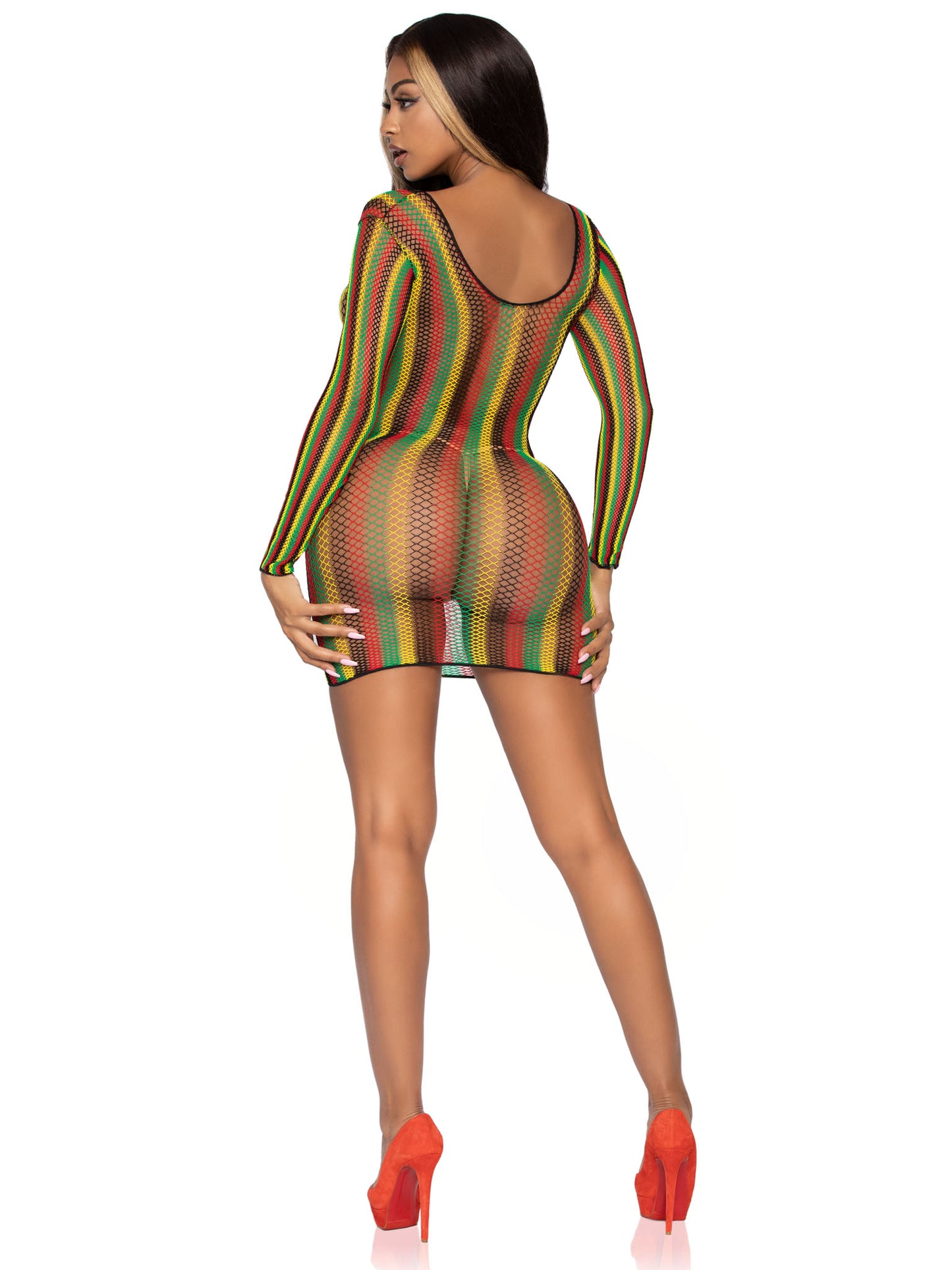 Rasta Net Mini Dress - One Size LA-86959