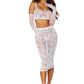 Bralette and Slip Skirt - One Size - White