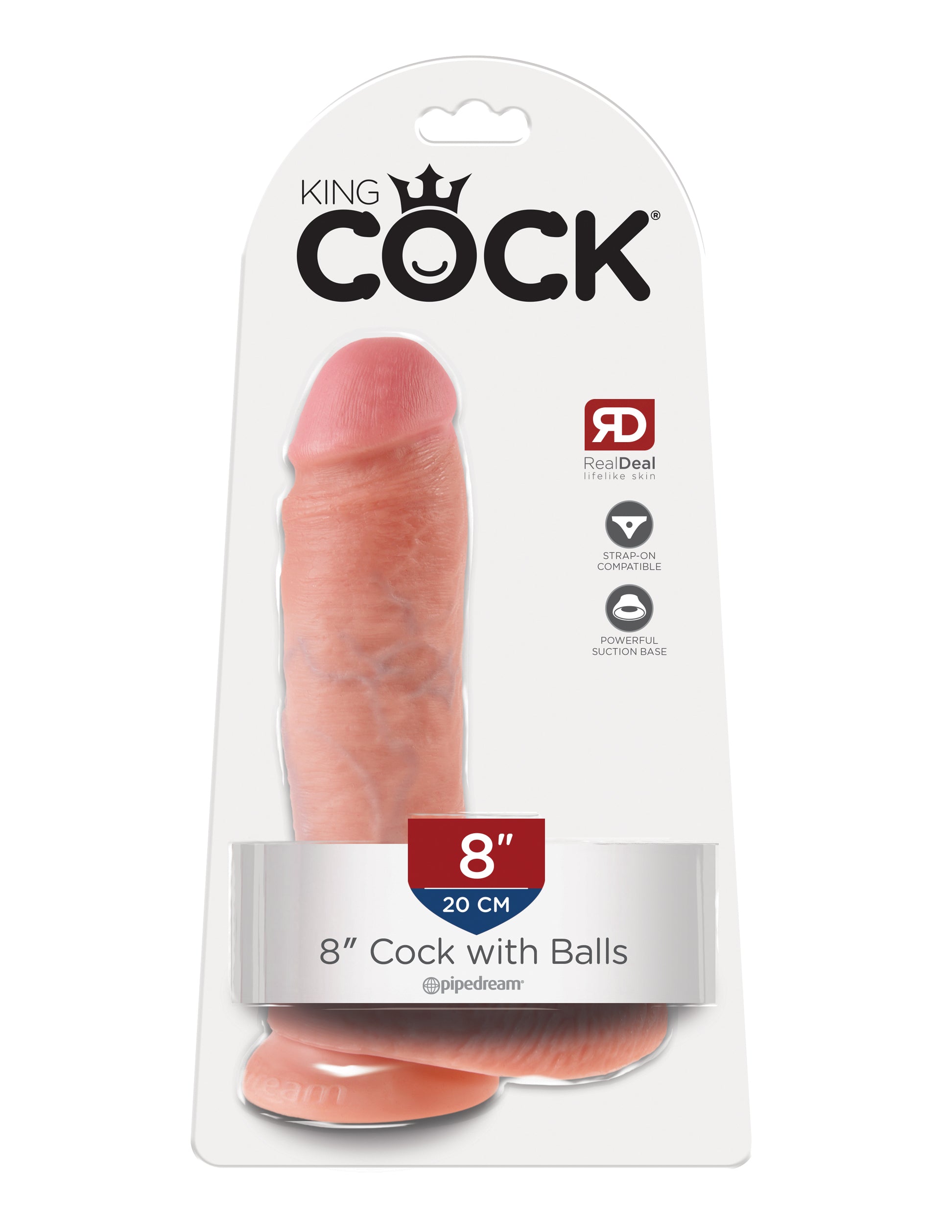 King Cock 8-Inch Cock With Balls - Flesh PD5507-21