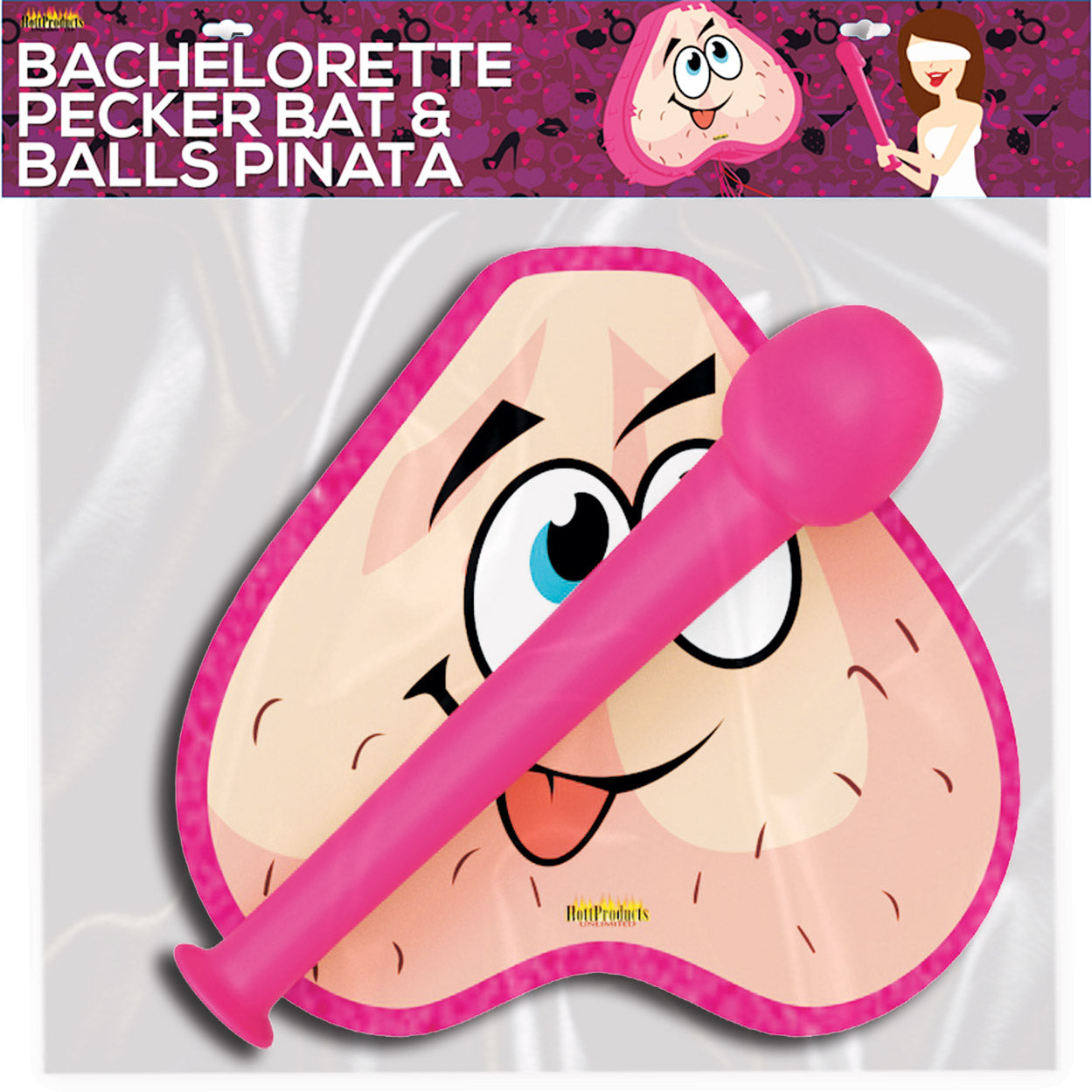 Bachelorette Pecker Bat & Balls Pinata HTP3140