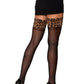 Leopard Top Thigh High - One Size - Leopard Black