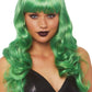 24 Inch Misfit Long Wavy Bang Wig - Green