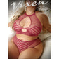 Just Like Magic Top and High Waist Panty - Queen Size - Cranberry