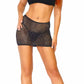 Rhinestone Fishnet Convertible Tube Dress - One  Size - Black