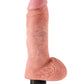 King Cock 8-Inch Vibrating Cock With Balls - Flesh