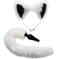 White Fox Tail Anal Plug and Ears Set