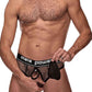 Cock Pit Net Cock Ring Thong - L/ XL - Black