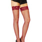 Stay Up Fishnet Thigh Highs - One Size - Burgundy