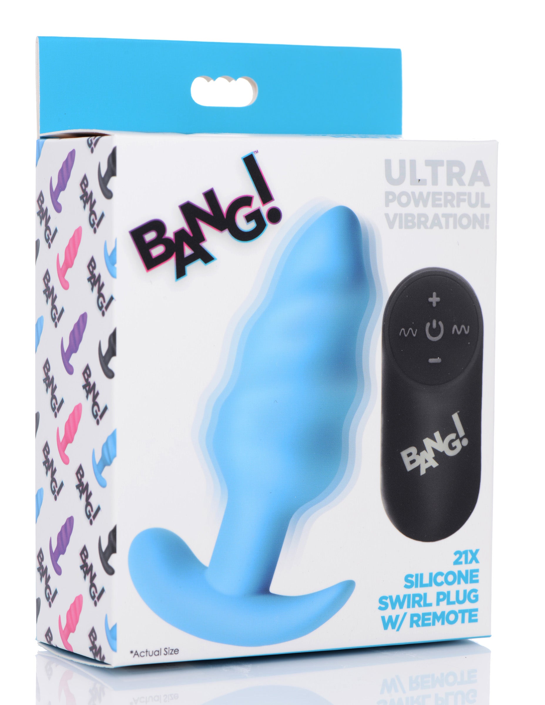 21x Silicone Swirl Plug With Remote - Blue BNG-AG564-BLU