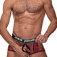 Cock Pit Net Mini Cock Ring Short - Large -  Burgundy