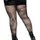Snake Net Tights - 1x/2x - Black