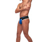 Retro Sport Panel Thong - L/ XL - Black/ Blue