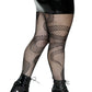 Snake Net Tights - 1x/2x - Black