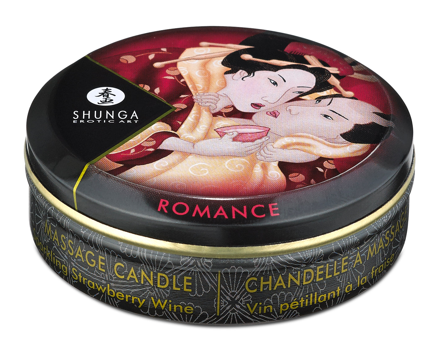 Mini Massage Candle - Romance - Sparkling Strawberry Wine - 1 Fl. Oz. SHU4608