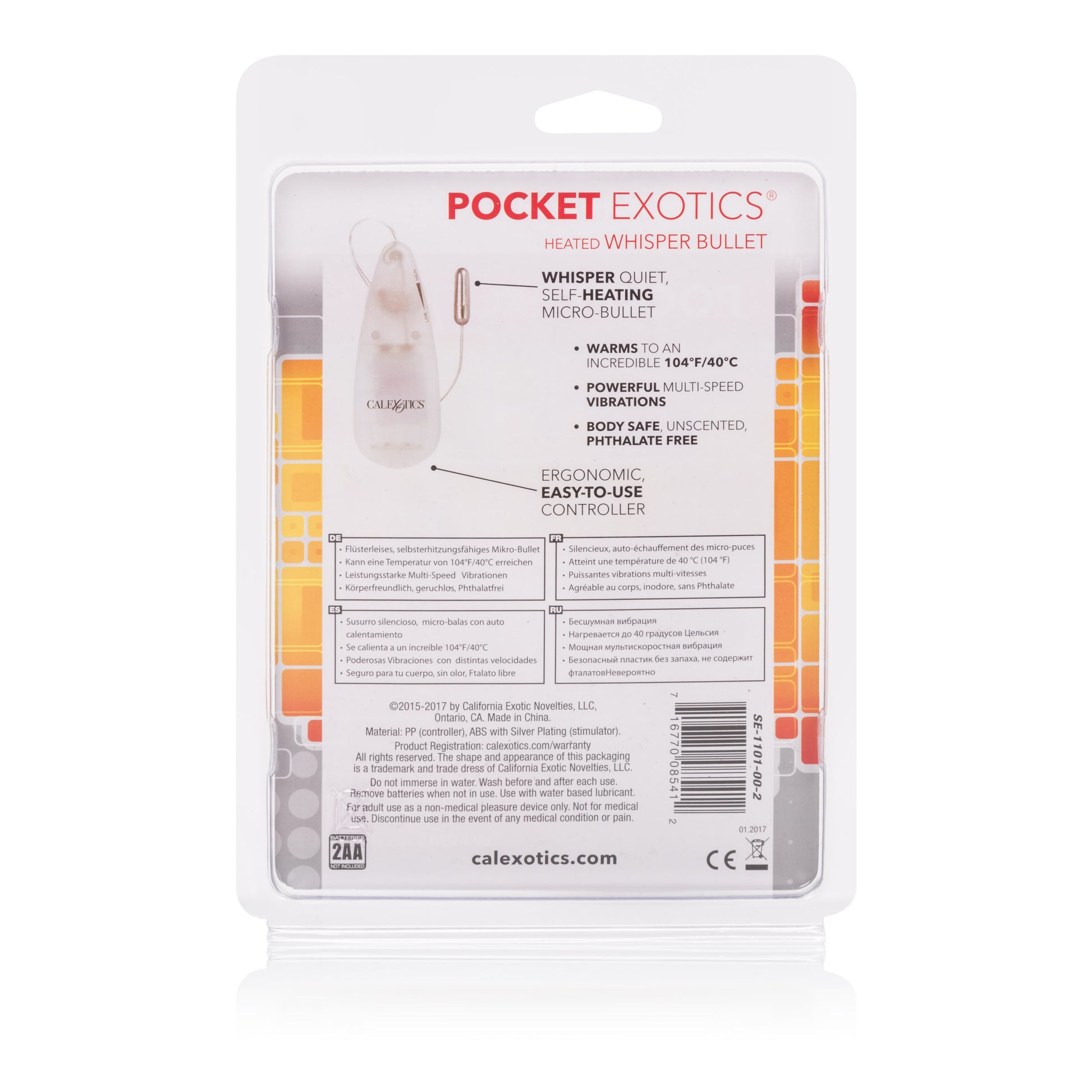 Pocket Exotics Heated Whisper Bullet - Clear SE1101002