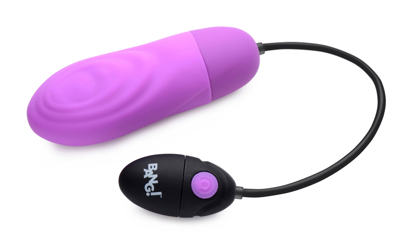 7x Pulsing Rechargeable Silicone Bullet- Purple