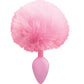 The 9's Cottontails Silicone Bunny Tail Butt Plug  - Pink