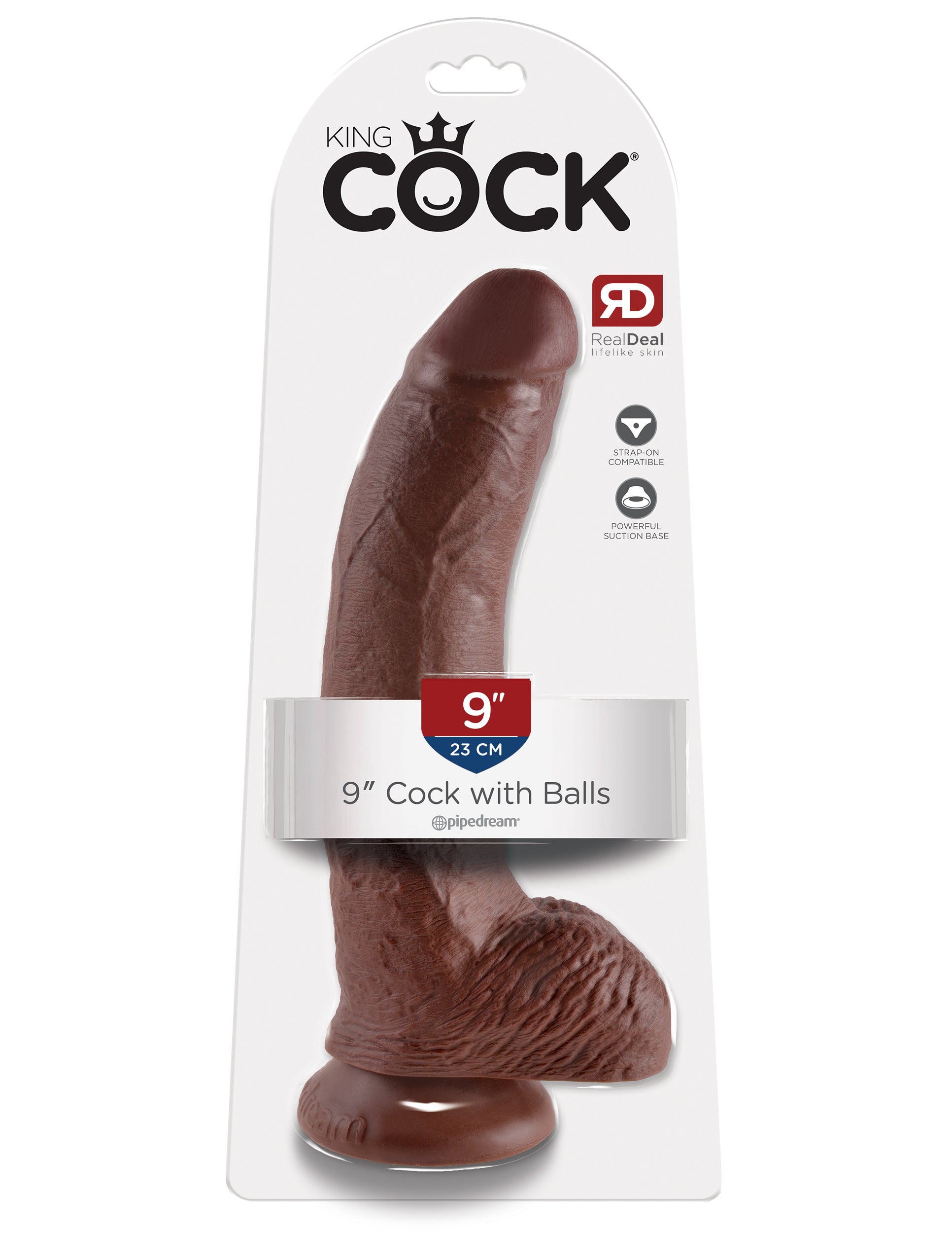 King Cock 9-Inch Cock With Balls - Brown PD5508-29
