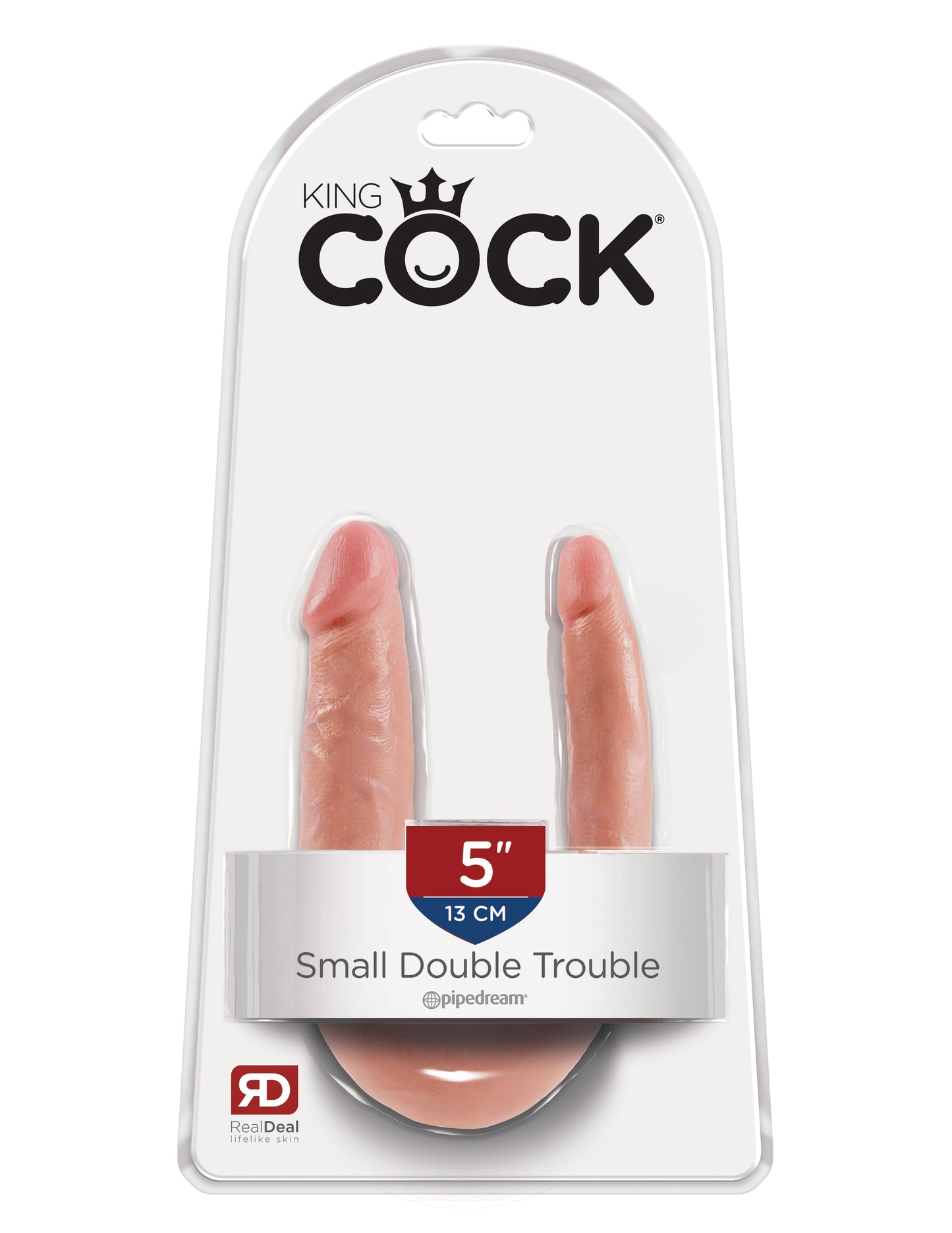 King Cock Small Double Trouble - Flesh PD5513-21