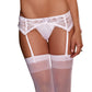 Lace Garterbelt - One Size - White DG-8735WHTOS